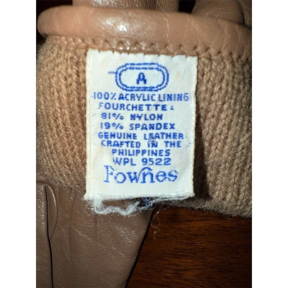 Echo Unisex‎ Brown Leather Gloves One Size Warm Fall Accessory vintage